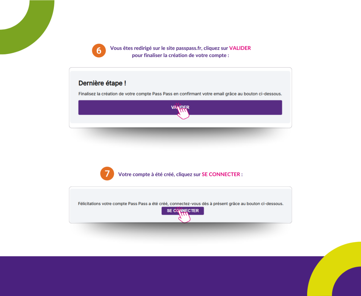 Créer un compte Pass Pass sur l'application