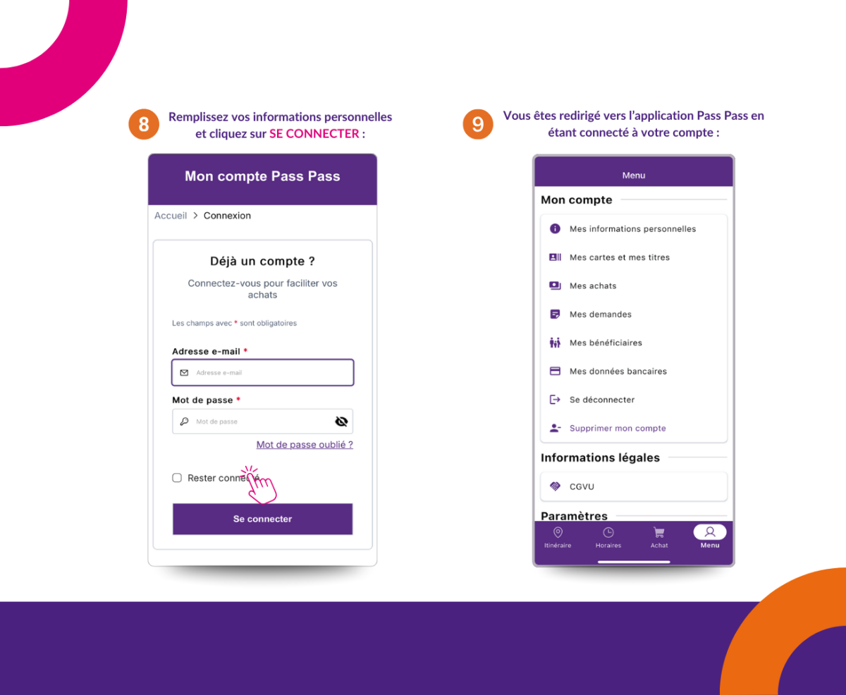 Créer un compte Pass Pass sur l'application