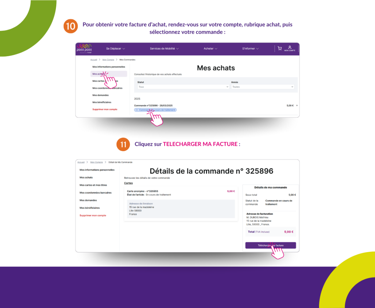 Commander une carte Pass Pass 